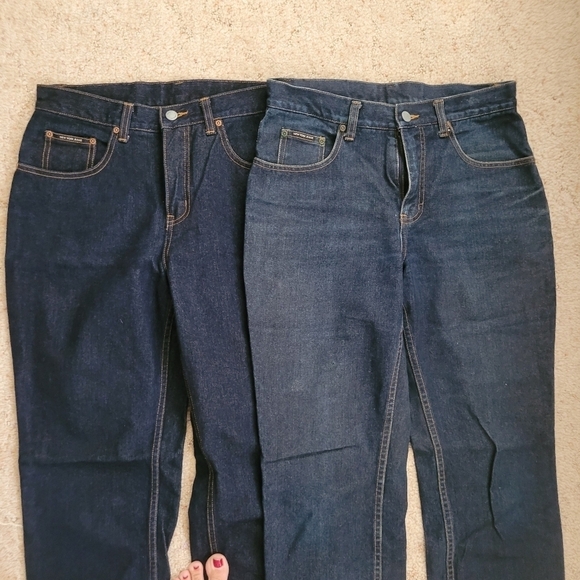 New York & Company Dark Wash Straight Leg Jeans lot of 2 - Picture 4 of 8